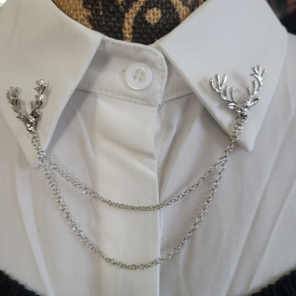 Deer head collar pin chain - Picture 1 of 5